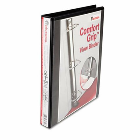 COOLCRAFTS Comfort Grip Deluxe Plus D-Ring View Binder 1&apos;&apos; Capacity Black CO3359836